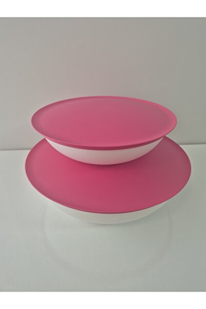 Tupperware Pink Clear 2-Piece Set (3.5Lt+1.5Lt) Storage Container