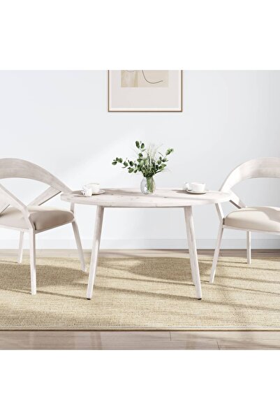 Concept Плот за маса, бял, 110x55x2.5 см, масивна борова дървесина, овален