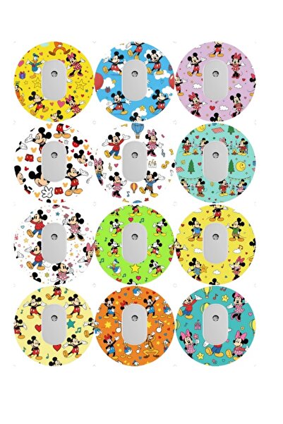 Dia BandTR Mickey Mouse - Sibionic GS1 Sensör Koruyucu Bant 12'li Paket