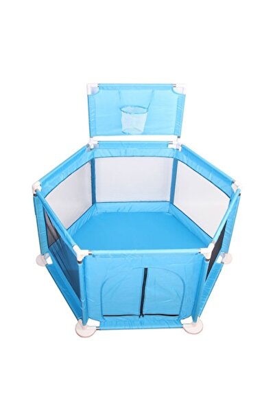 OEMN Детска кошара за игра с баскетболен кош син