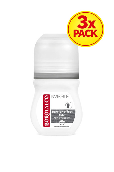 Rexona 3x PACK Deodorant roll-on Borotalco Invisible 50ml