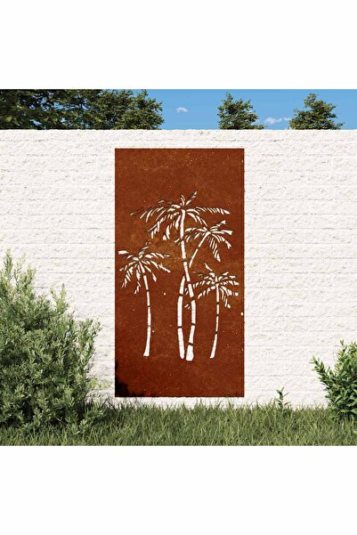 Concept Decor de perete de grădină 105x55 cm design palmier oțel corten
