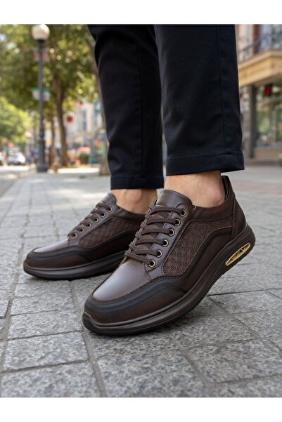 Dropland Brown Men's Casual Genuine Leather Comfortable Shoes Lightweight Ort...