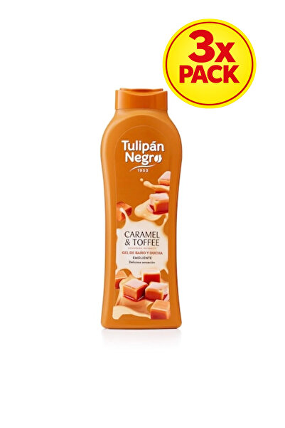 tulipan 3x PACK Negro Caramel Toffee Shower Gel, 650 ml
