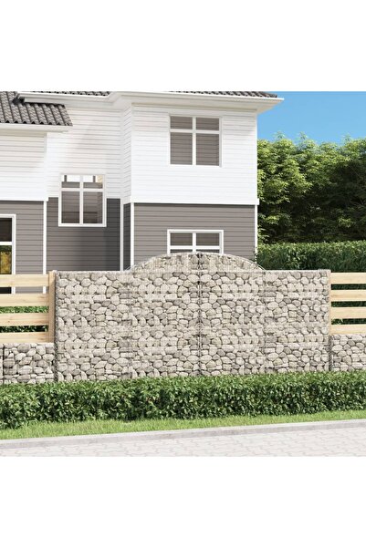 Concept Coșuri gabion arcuite 12 buc, 300x50x140/160cm, fier galvanizat