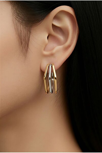 B&T Bujiteri Steel Square Hoop Earrings