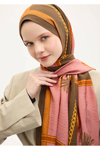 Silk Home Urban Hours Big Chain Powder Pink Mayda Shawl 190X70