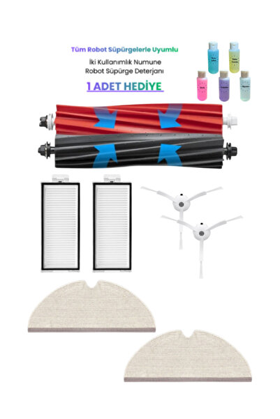 ROPALDE مجموعة قطع غيار متوافقة مع مكنسة روبوروك Q8 ماكس وQ8 ماكس بلس الروبوت...