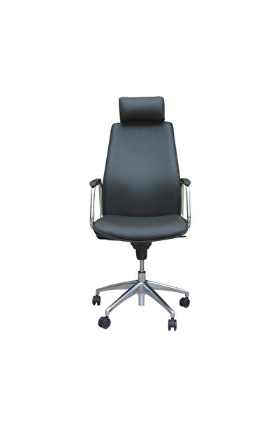 Concept Mobili Διευθύνουσα καρέκλα NUNES, μαύρο φυσικό Δερμάτινο
