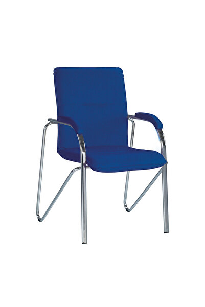 Concept Mobili MULLER Μαλακή καρέκλα επισκέπτη, μπλε ύφασμα zesta