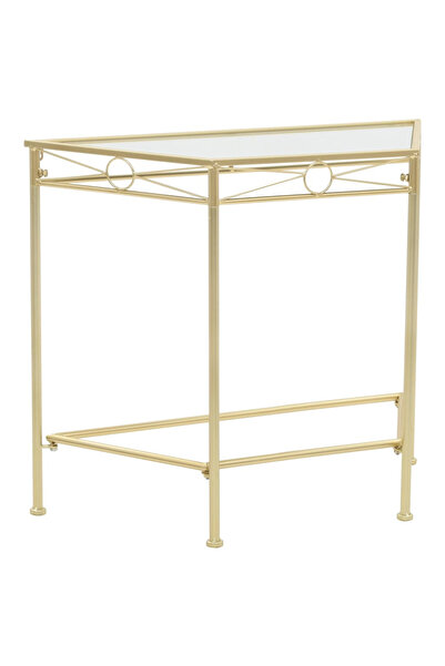 Concept Βοηθητικό τραπεζάκι vintage στυλ, χρυσό, 87 x 34 x 73 εκ., μεταλλικό