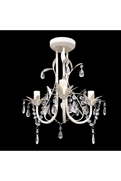 Concept Elegant chandelier with crystals, White