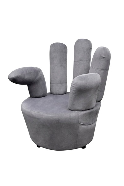 Concept Πολυθρόνα, γκρι, Βελούδο