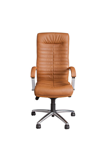 Concept Mobili Διευθύνουσα καρέκλα ORIO, καφέ φυσικό Δερμάτινο