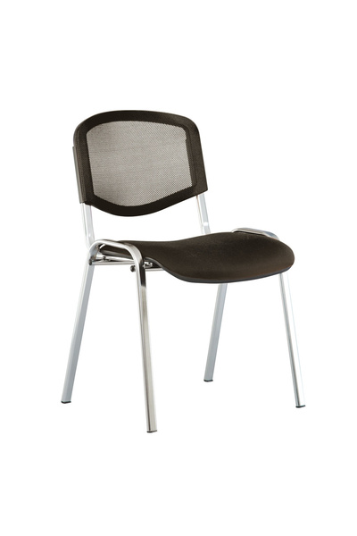 Concept Mobili Καρέκλα επισκέπτη GOA NET CHROME, Μαύρο ύφασμα Cagliari