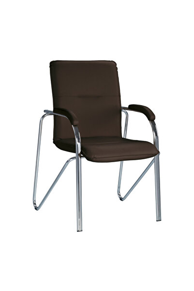 Concept Mobili MULLER Μαλακή καρέκλα επισκέπτη, Wenge οικολογικό Δερμάτινο