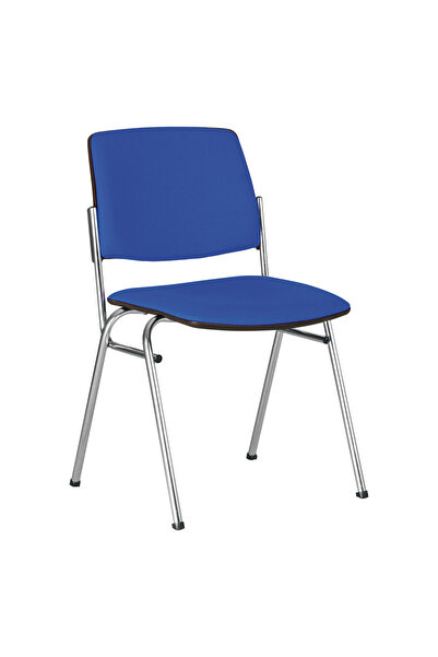 Concept Mobili Πολυθρόνα επισκέπτη LAZARO CHROME, ύφασμα Safir fiji