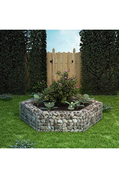 Concept Strat înălțat gabion hexagonal, 200 x 173 x 40 cm