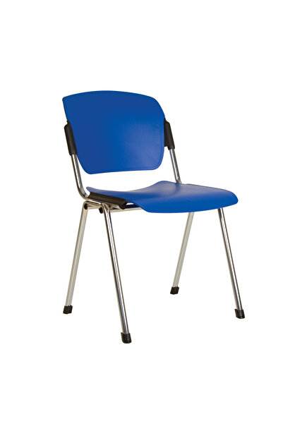 Concept Mobili Καρέκλα επισκέπτη VANNI Χρωμίου Πλαστικού, Μπλε