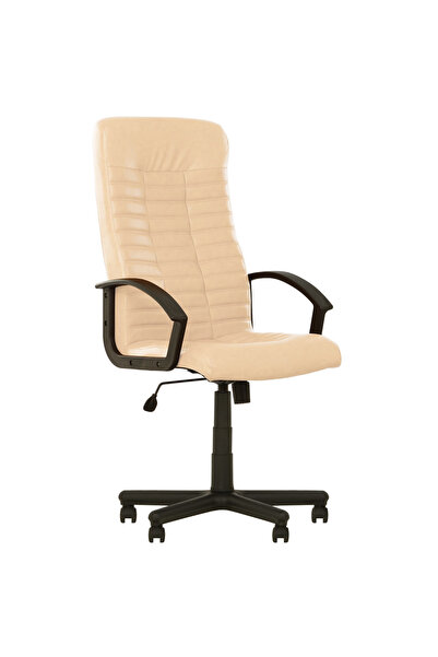 Concept Mobili Διευθύνουσα καρέκλα HERMAN, Κρεμ οικολογικό Δερμάτινο