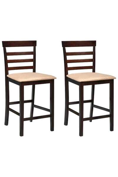 Concept Scaune de bar, 2 buc., maro, material textil