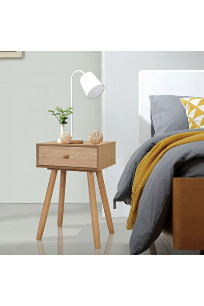 Concept Noptiere din lemn masiv de pin 2 buc, 40 x 30 x 61 cm, maro