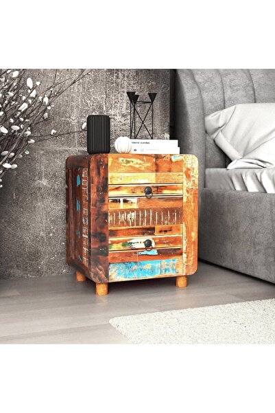 Concept Noptieră, 43 x 33 x 51 cm, lemn masiv reciclat