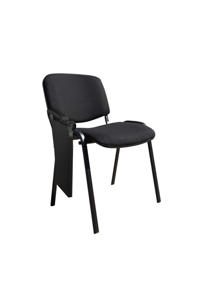 Concept Mobili GOA BLACK καρέκλα επισκέπτη με τραπέζι, μαύρο ύφασμα Cagliari