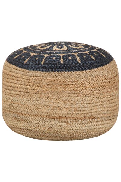 Concept Taburet puf lucrat manual, 45 x 30 cm, iută