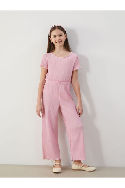 LC Waikiki Ροζ φόρμα για κορίτσια με λαιμόκοψη ποδηλάτου