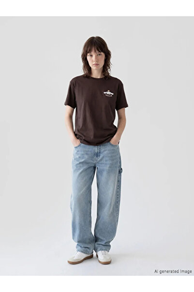 LC Waikiki Tricou de damă XSIDE maro cu imprimeu Cinnamoroll