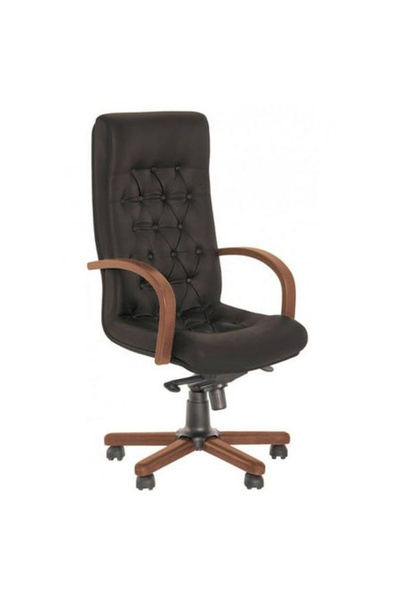 Concept Mobili Διευθύνουσα καρέκλα EMPEROR EXTRA, Μαύρο φυσικό Δερμάτινο