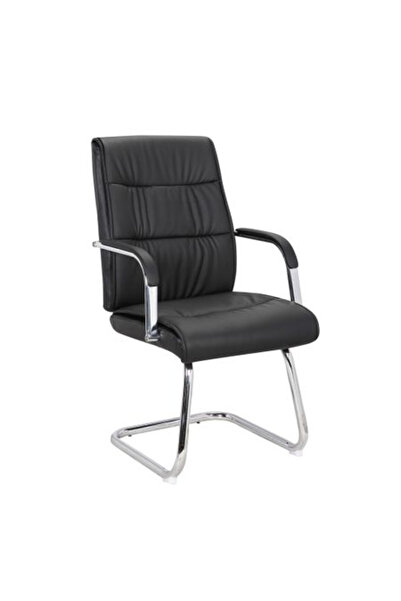 Concept Mobili Scaun conferinta/vizitator DEAL CF, Negru, Piele ecologica