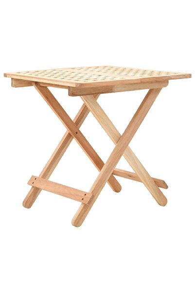 Concept Πτυσσόμενο βοηθητικό τραπεζάκι, 50x50x49 cm, από μασίφ ξύλο καρυδιάς