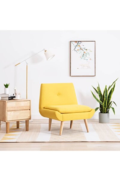 Concept Πολυθρόνα, κίτρινη, υφασμάτινη
