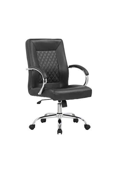 Concept Mobili Καρέκλα γραφείου MEMOS, οικολογικό Δερμάτινο , μαύρη