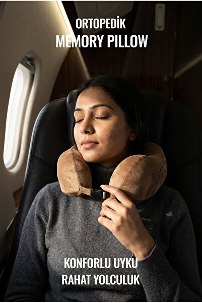 my dreams visco pillow %100 Visco Ortopedik Seyahat Boyun Yastığı kahve U Tip...