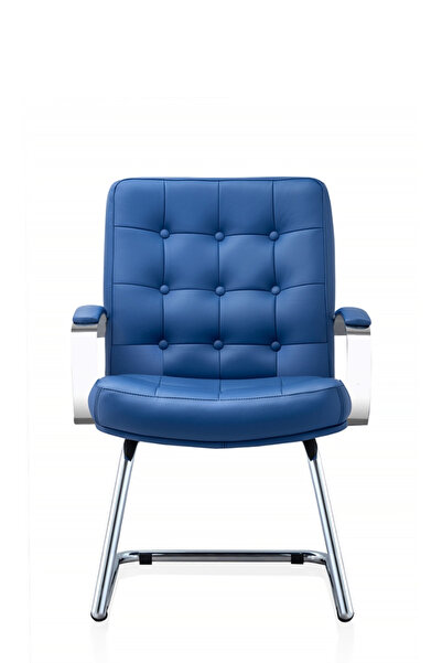 Concept Mobili Scaun de conferinta ATLAS CHROME piele naturala, Albastru