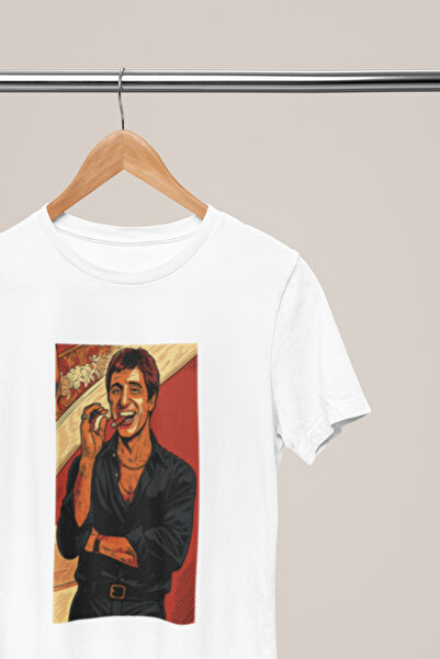 MG Tony Montana Printed Crewneck Pa Cotton Ov Oversized Alip Short Sleeve Uni...