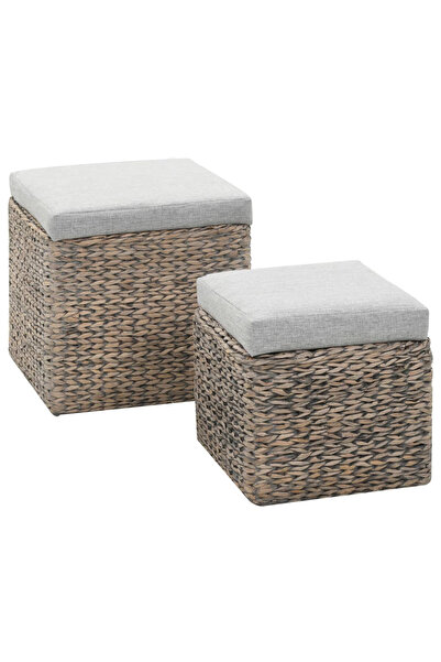 Concept Set taburete 2 buc., iarbă de mare, gri