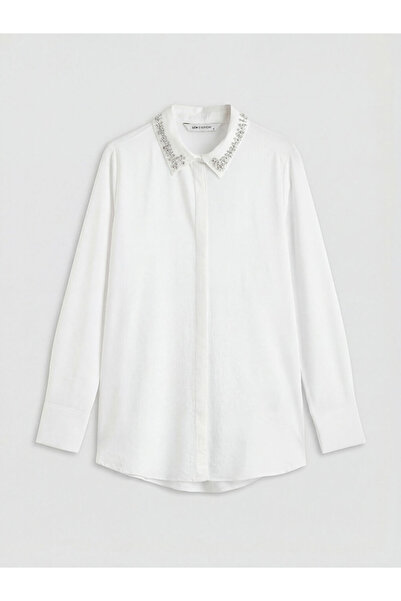 LC Waikiki Ecru Stone Women's Shirt