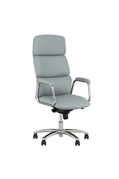 Concept Mobili Εκτελεστική καρέκλα VEGAS, Γκρι φυσικό Δερμάτινο
