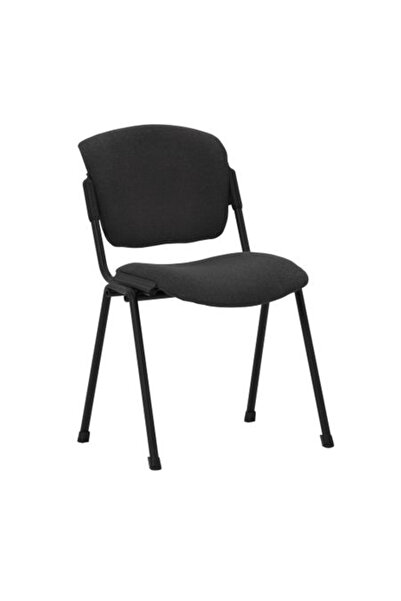 Concept Mobili Καρέκλα επισκέπτη VANNI Μαύρη, Σκούρο γκρι ύφασμα Cagliari