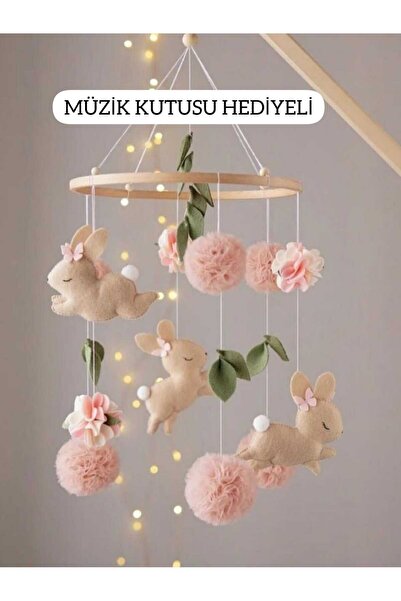 TREND METFİQ DECORATİON Keçe Bebek Dönencesi Konseptli Bebek Odası Dekorasyon...