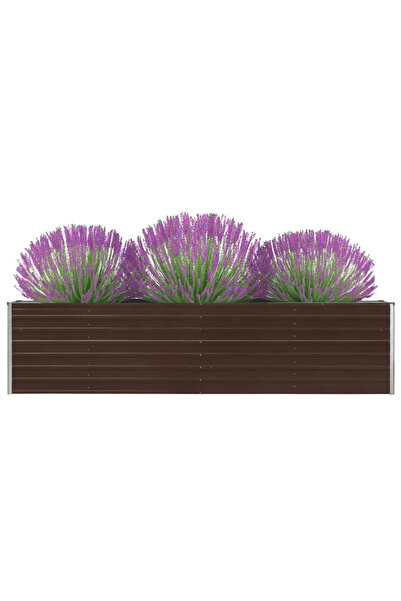 Concept Strat înălțat grădină, maro, 320x40x77 cm, oțel galvanizat