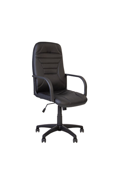 Concept Mobili Καρέκλα γραφείου LUKE, οικολογικό Δερμάτινο , μαύρη