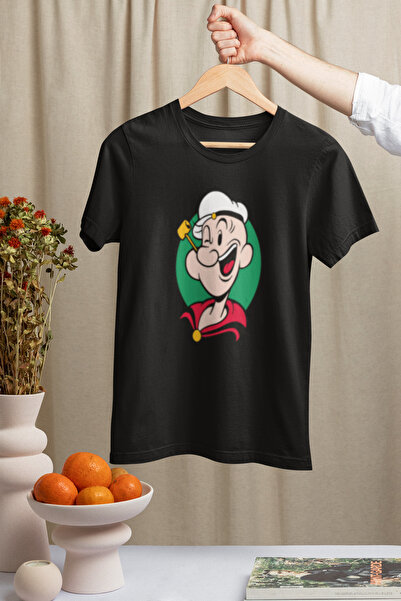 MG Temel Rei̇s Cartoon Character Printed Circular Neck Cotton Cotton Rsi Over...