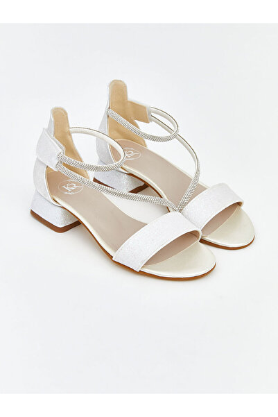 LC Waikiki White Stone Girl Child Heeled Shoes