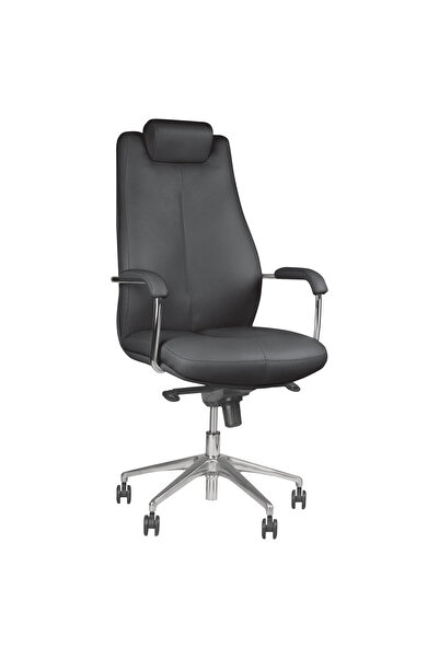 Concept Mobili Διευθύνουσα καρέκλα INDIANA, μαύρο φυσικό Δερμάτινο