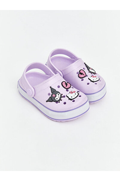 LC Waikiki Lila Sanrio Baskılı Kız Bebek Plaj Sandaleti